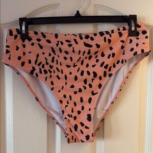 SHEIN Peach and Black Bikini Bottom